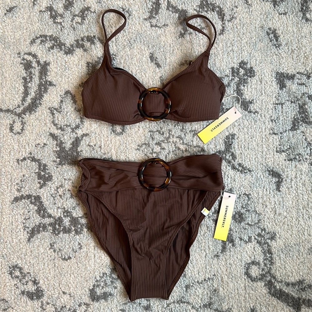 Summersalt The Ribbed Belted Bikini Set